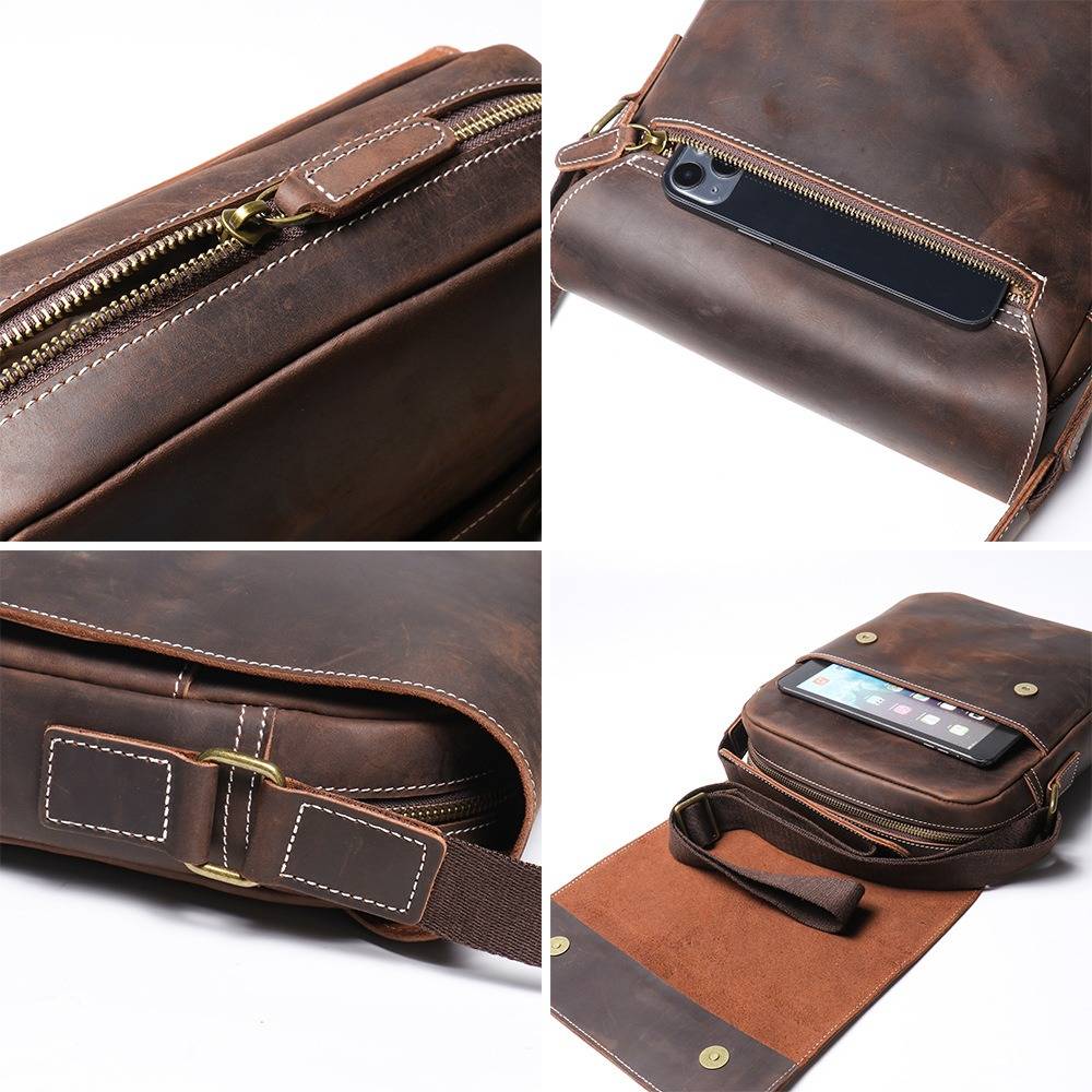 leather messenger bag for men