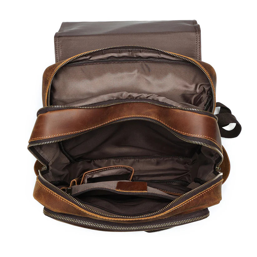 mens leather backpack