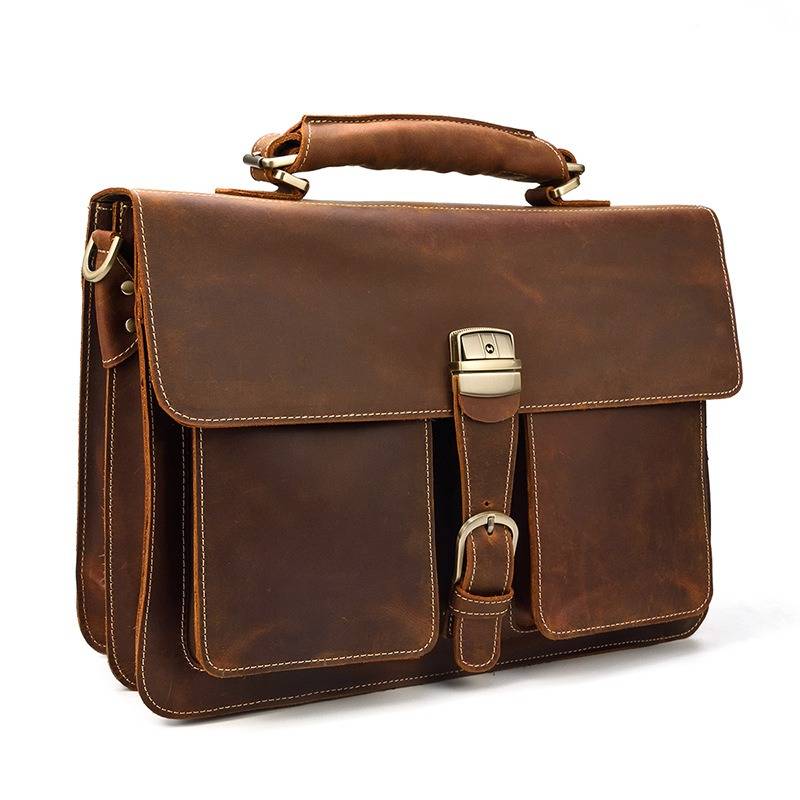 Leather briefcase for men 