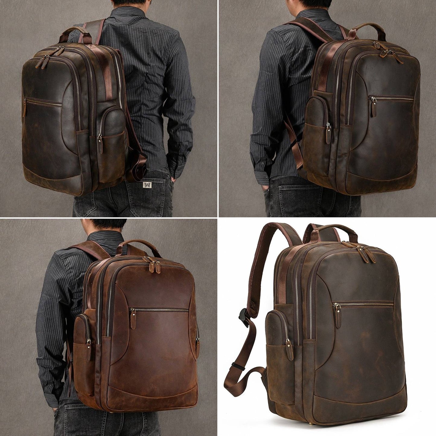 Vintage Leather Backpack