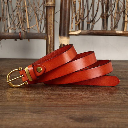 Fashion Women Skinny Leather Belts for Jeans Pants -0.7" Width
