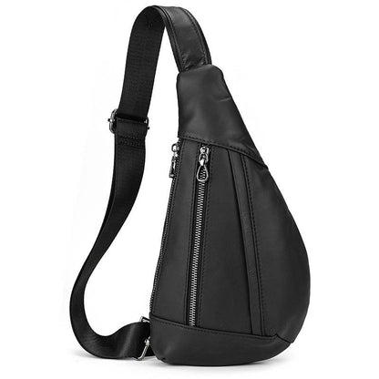 leather mens sling bag