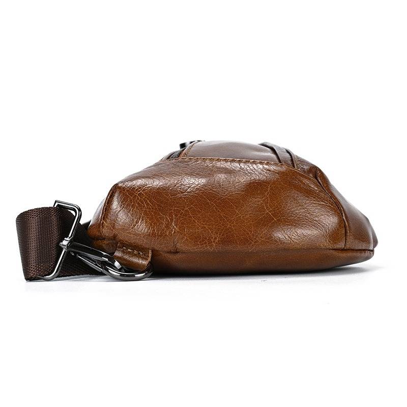 leather mens sling bag 