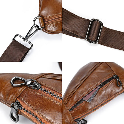 leather mens sling bag