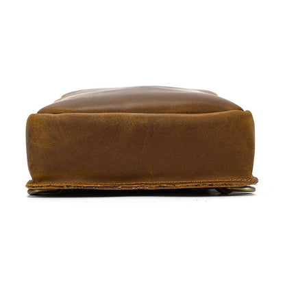 leather sling backpack