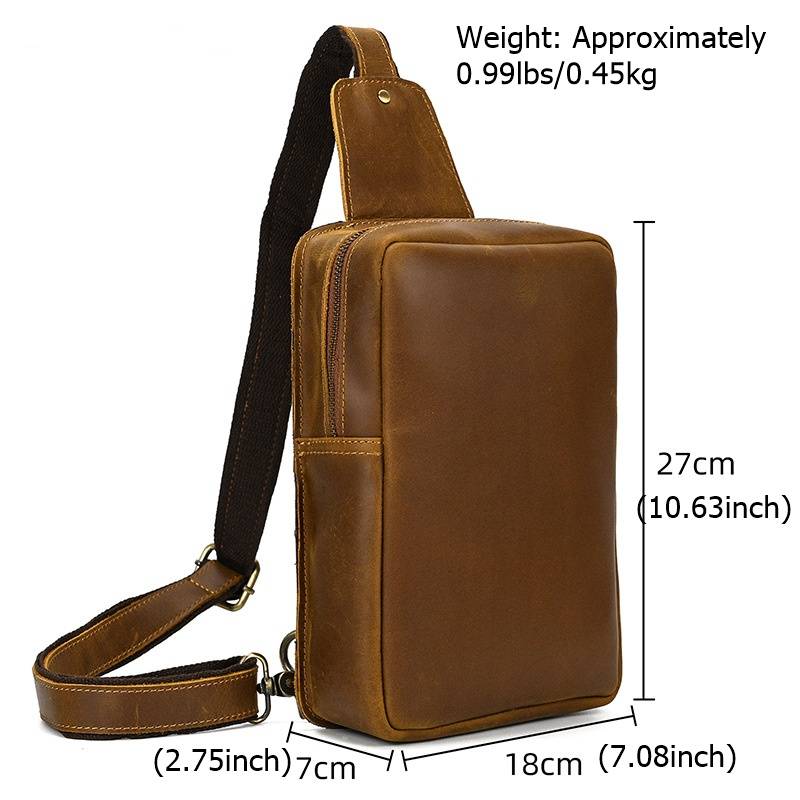 leather sling backpack