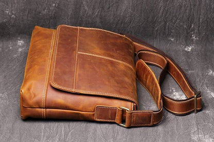 mens leather messenger bag 