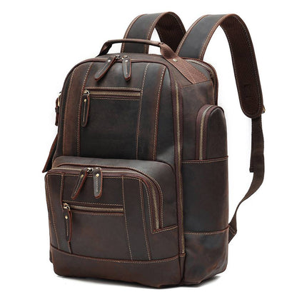 vintage leather backpack