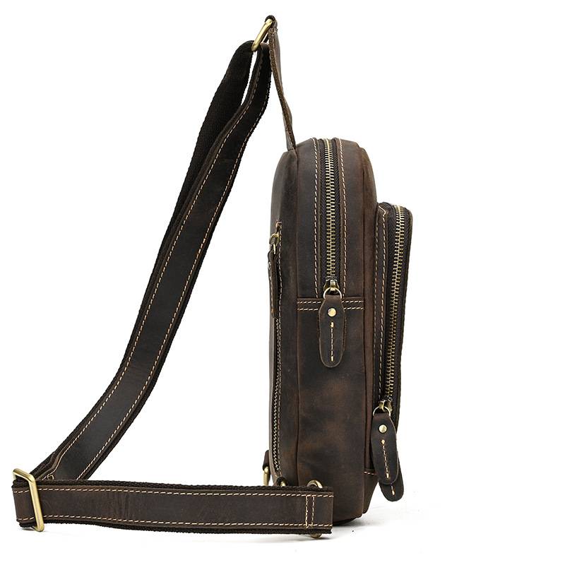 vintage leather sling bag 