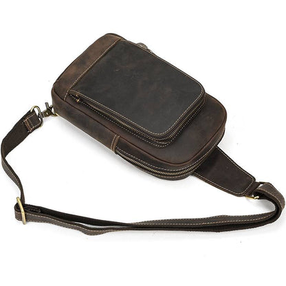 vintage leather sling bag 
