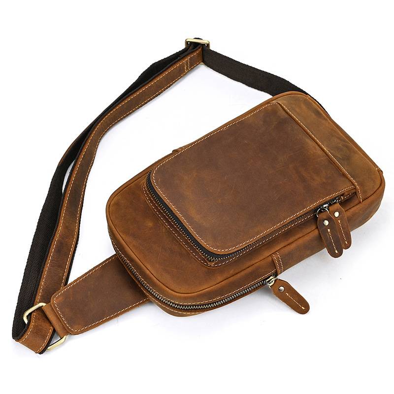 vintage leather sling bag