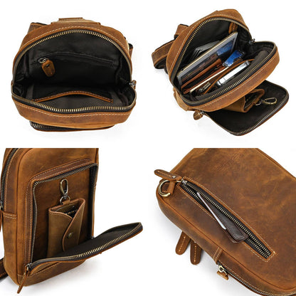 vintage leather sling bag