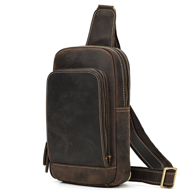 vintage leather sling bag 